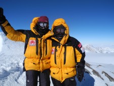 Mark and Leanna Shuttleworth on VInson's Summit