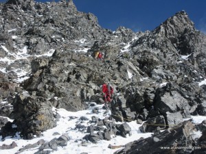 Down Climbing K2 Black Pyramid