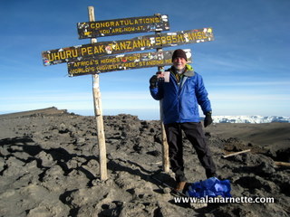 Alan on the Kili summit