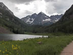 Maroon Lake with the Bells (33kb)