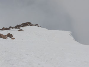 Final few feet to the summit in May 2004
