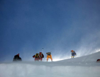 Climbers on Lhotse Face