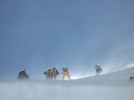 Clibmers on the Lhotse Face in 2008