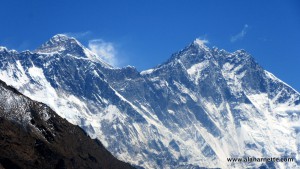 Everest and Lhotse April 6, 2015