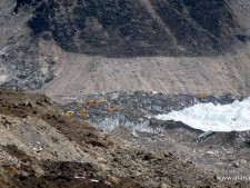 Everest Base Camp from afar April 12, 2015