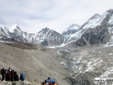 Everest Base Camp from afar April 12, 2015