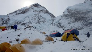 Sunrise over the Khumbu Icefall