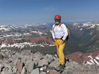 Alan on the Maroon Peak Summit (42kb)