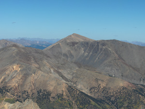 Click for video. Mt. Elbert from La Plata summit