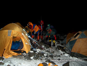 South Col on Summit night