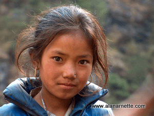 A young lady inthe Khumbu