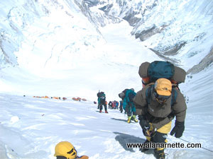 Sherpas on the Lhotse Face
